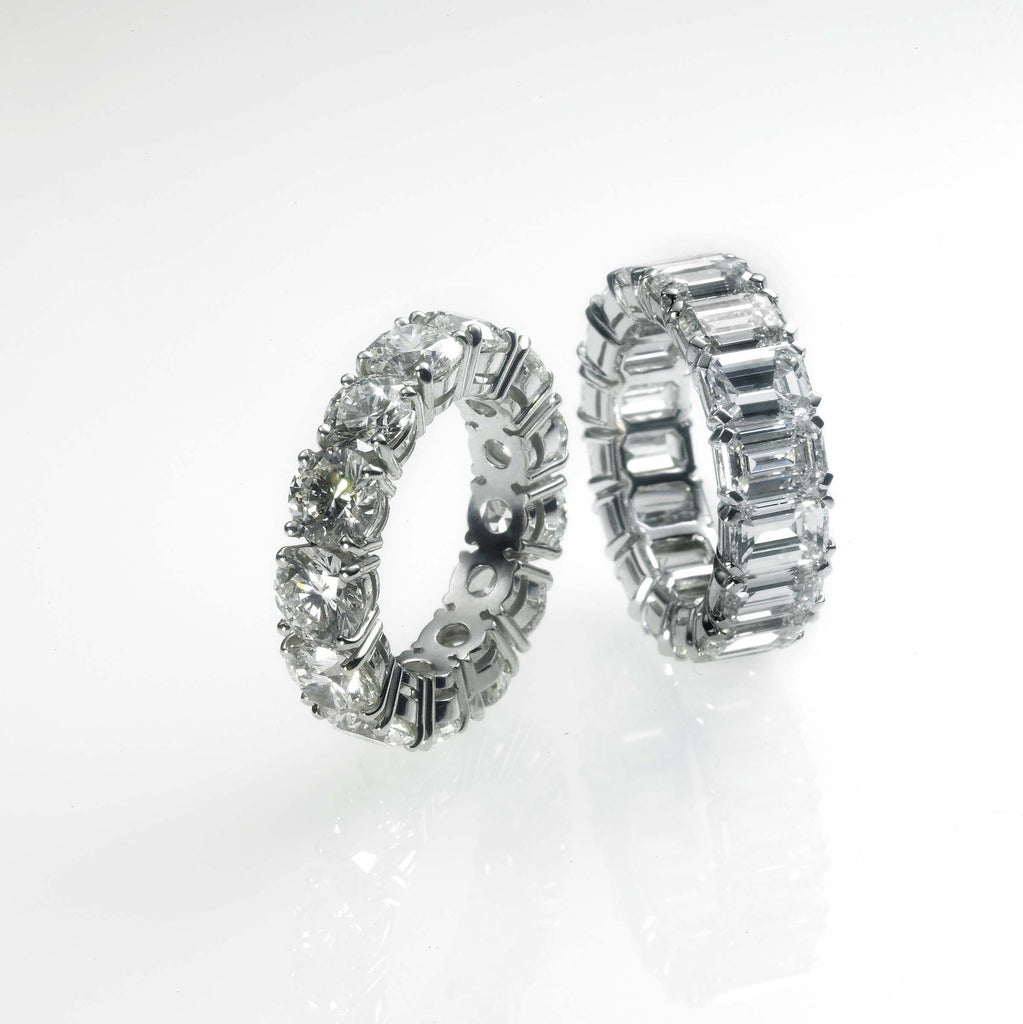 Two Silver Diamond Rings